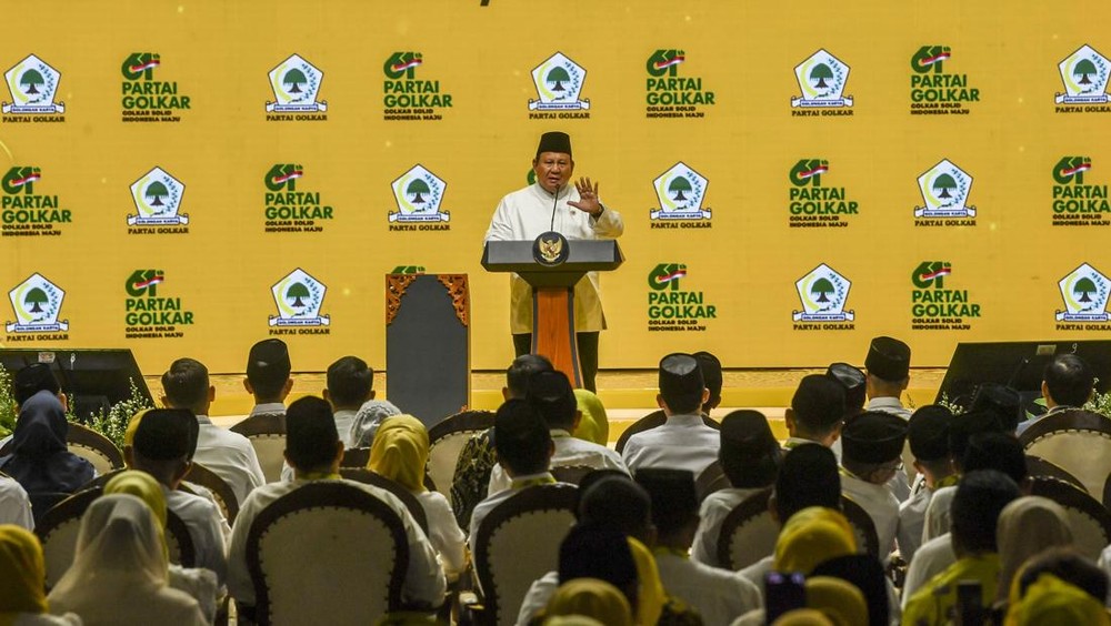 Prabowo Bakal Hadir di Puncak HUT Golkar Bandung